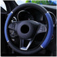 Anti-Slip PU Leather Steering Wheel Cover - Universal Fit (37-38cm)