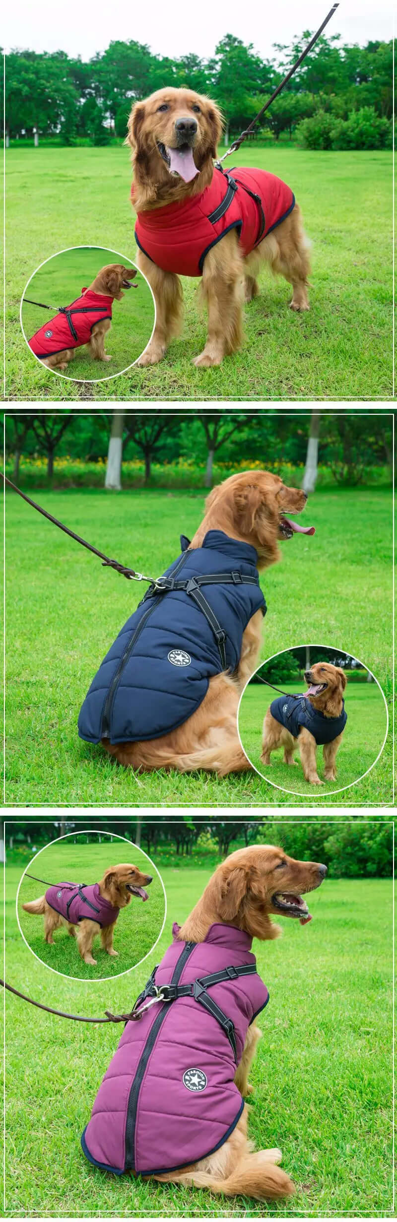 Winter Waterproof Coat for Small and Large Dogs