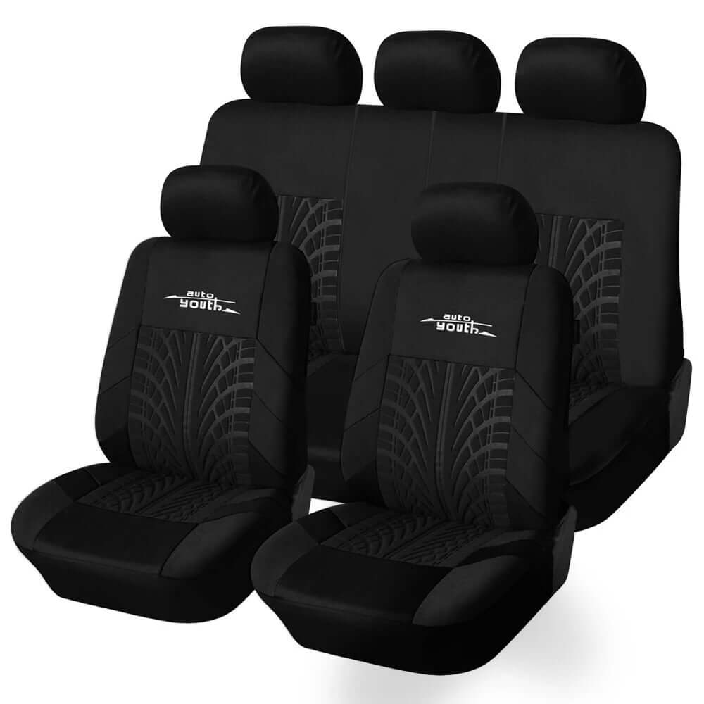 AUTOYOUTH Embroidery Car Seat Covers Set - Universal Fit