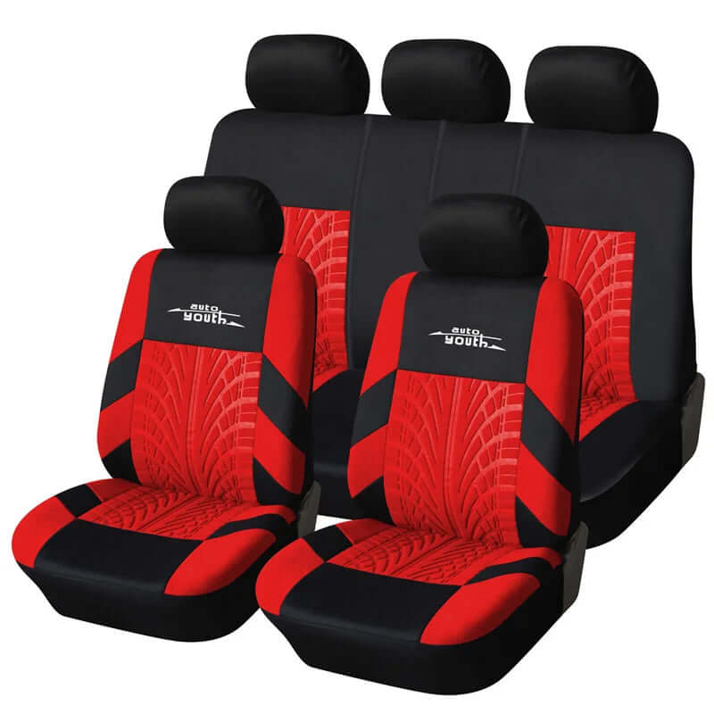 AUTOYOUTH Embroidery Car Seat Covers Set - Universal Fit