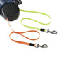 3m Retractable Reflective Dual Dog Leash with Lights