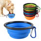 Folding Portable Silicone Dog Feeder Bowl - 2-in-1 Travel Dispenser for Food & Water