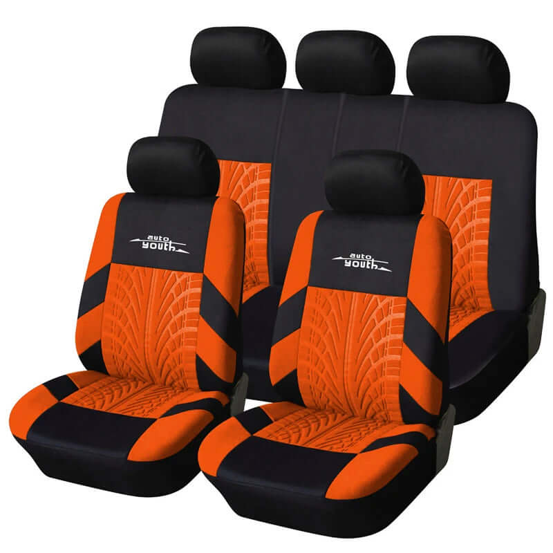 AUTOYOUTH Embroidery Car Seat Covers Set - Universal Fit