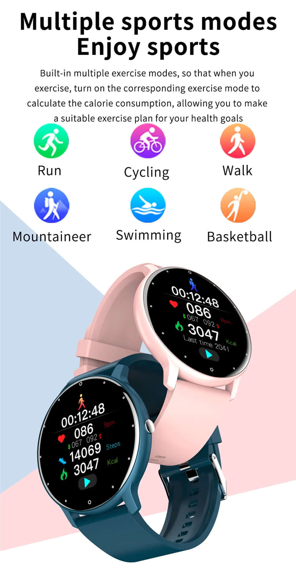 Full Touch Screen Sport & Fitness Tracker