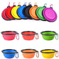 Folding Portable Silicone Dog Feeder Bowl - 2-in-1 Travel Dispenser for Food & Water