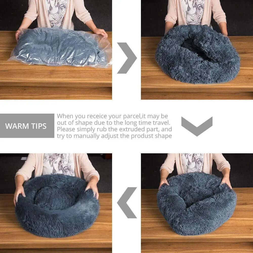 Round pet bed