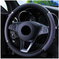 Anti-Slip PU Leather Steering Wheel Cover - Universal Fit (37-38cm)