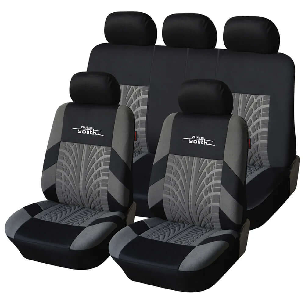 AUTOYOUTH Embroidery Car Seat Covers Set - Universal Fit