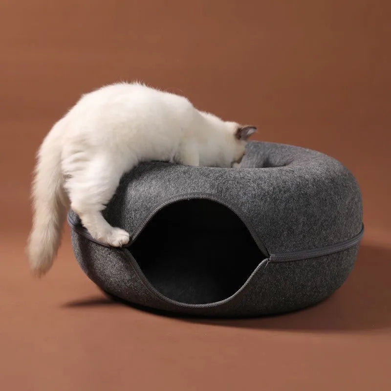 Donut Cat Bed & Interactive Tunnel