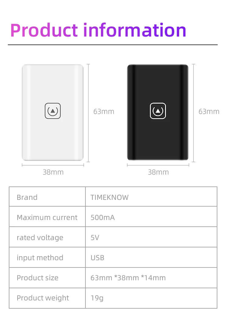 T TIMEKNOW Wireless CarPlay Adapter for Apple iPhone