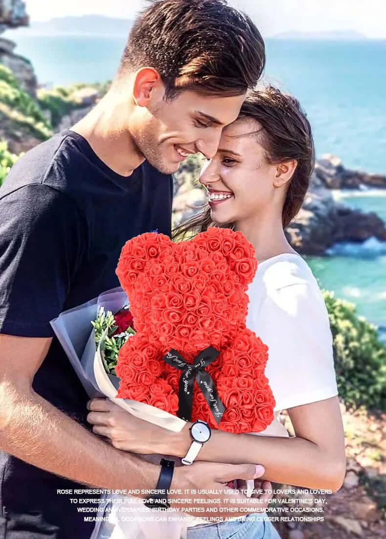 Eternal Rose Teddy Bear – A Unique Artificial Flower Giftniatures