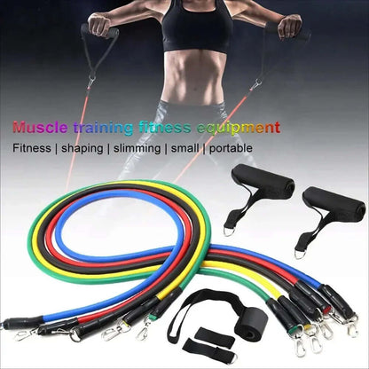 11pcs Resistance Bands Set - Portable Fitness Equipment