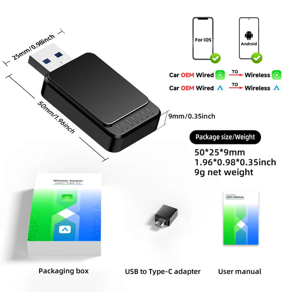 TIMEKNOW Wireless CarPlay Adapter