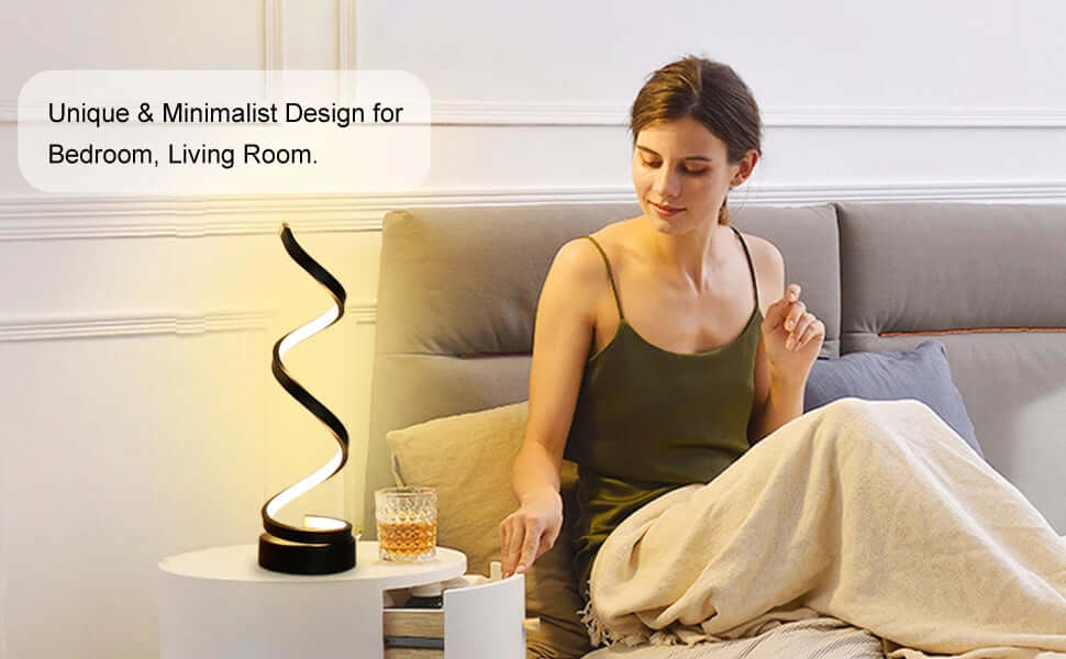 Modern Spiral Dimmable LED Table Lamp