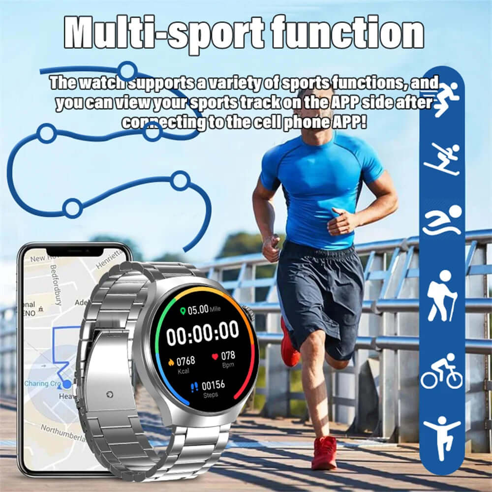 LAXASFIT 1.52” Bluetooth Talk Smartwatch