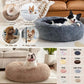 : Fluffy Round Dog & Cat Bed - Super Soft Plush Pet Nest