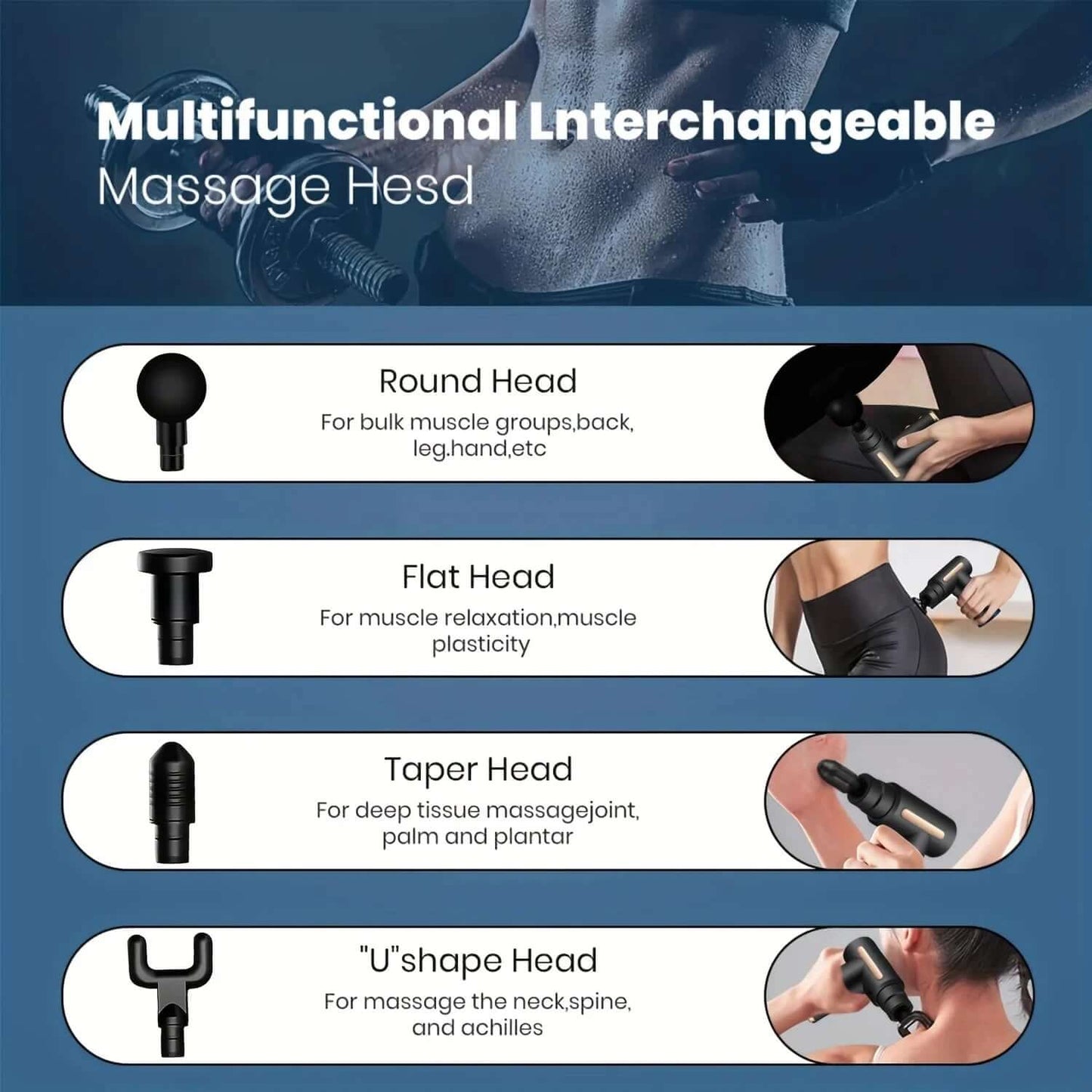 Fascial Massage Gun - Deep Tissue Percussion Massager for Muscle Relaxation