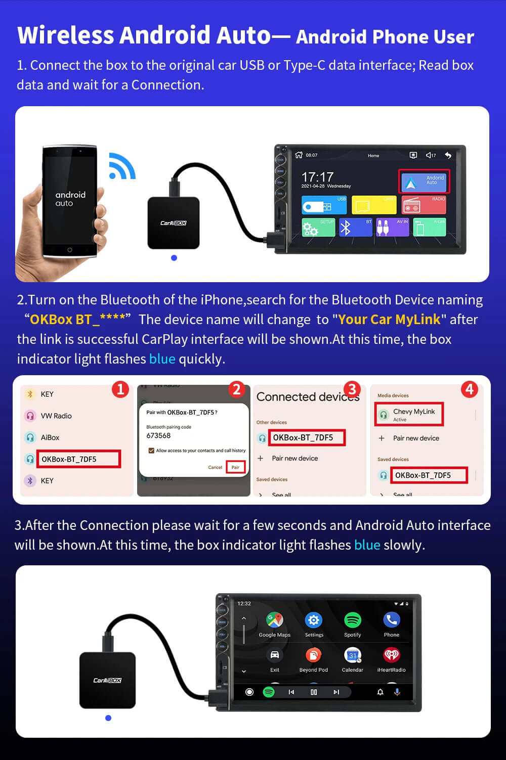 CarAIBOX 2-in-1 Wireless CarPlay Dongle