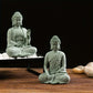 Mini Buddha Statue – Green Sandstone Zen Decorationd