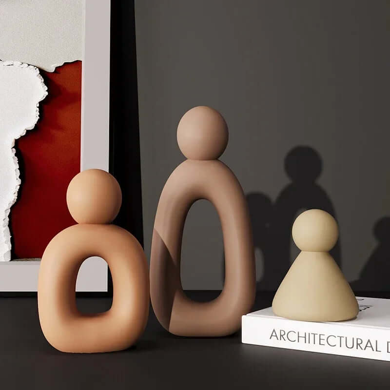 Minimalism Family Statue Modern Style Home Decor