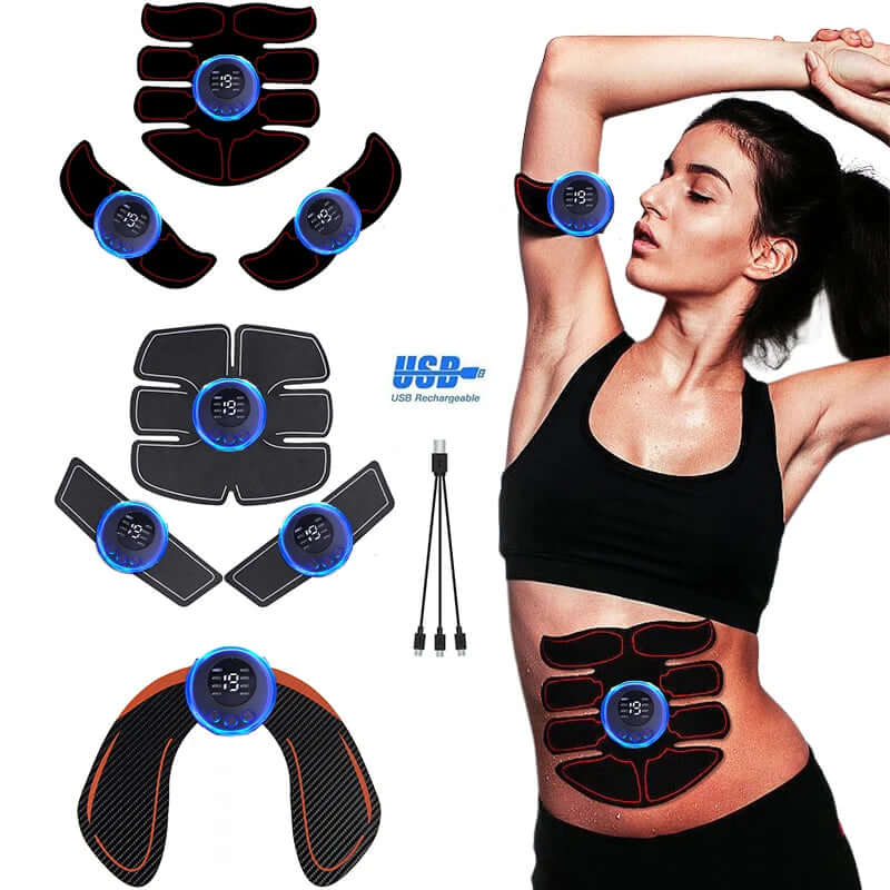 USB Rechargeable EMS Muscle Stimulator - Full Body Electric Massagerr Fitness