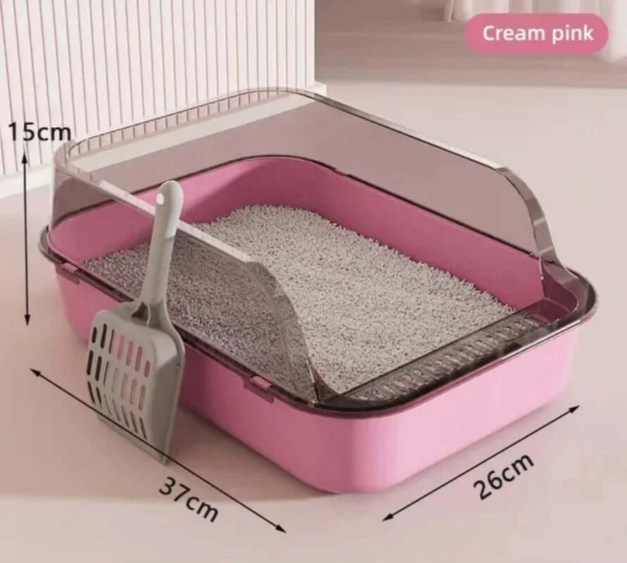 Semi-Enclosed Splashproof Cat Litter Tray