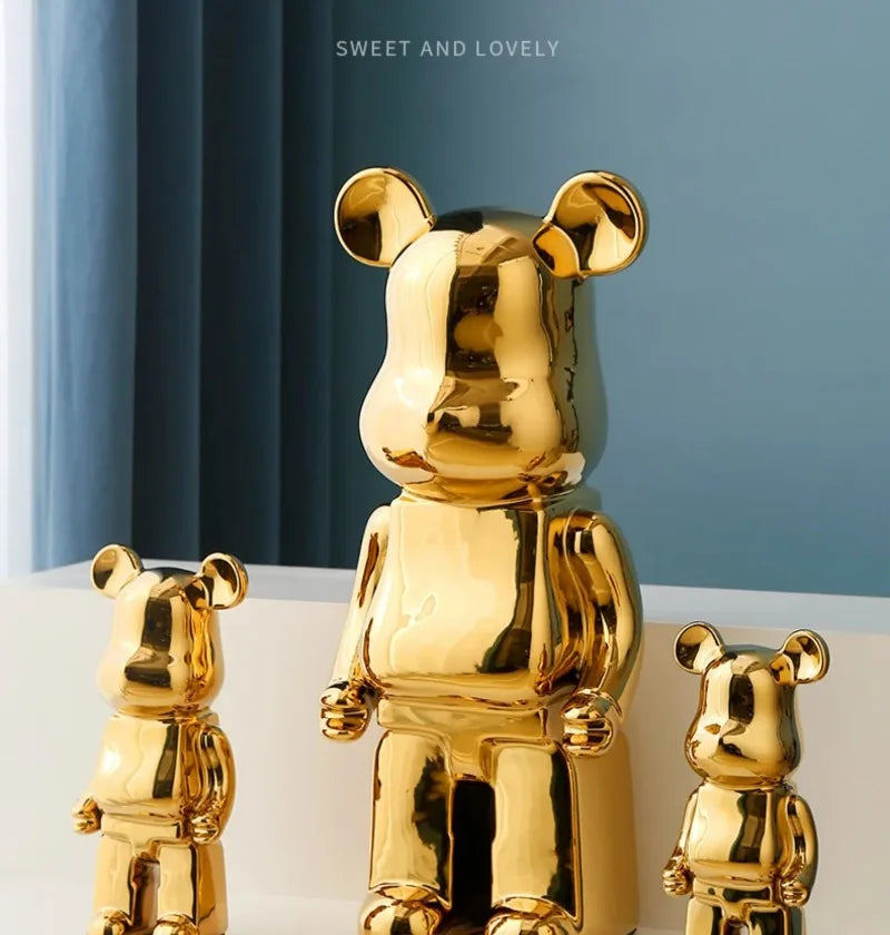 Aesthetic Ceramic Bear Figurine