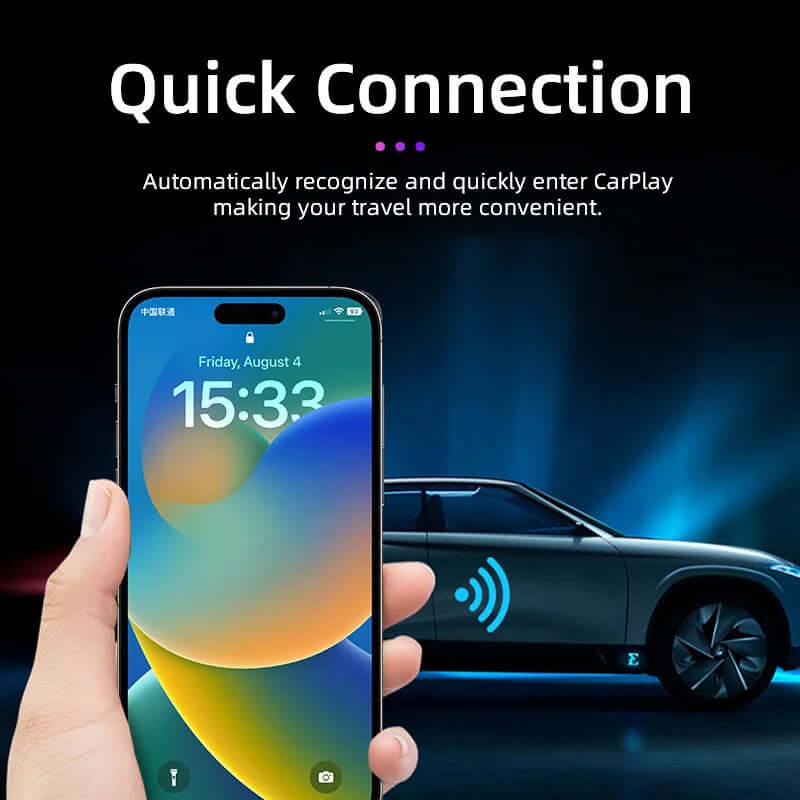 T TIMEKNOW Wireless CarPlay Adapter for Apple iPhone