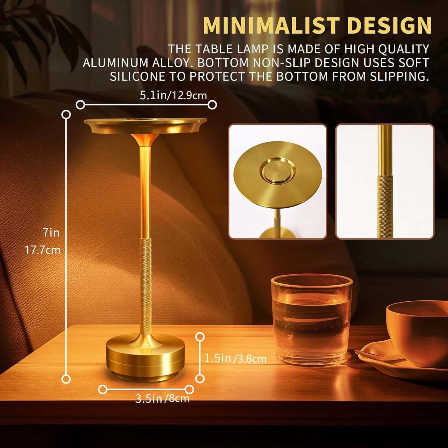 Wireless Table Lamp - LED Touch Sensor Night Light