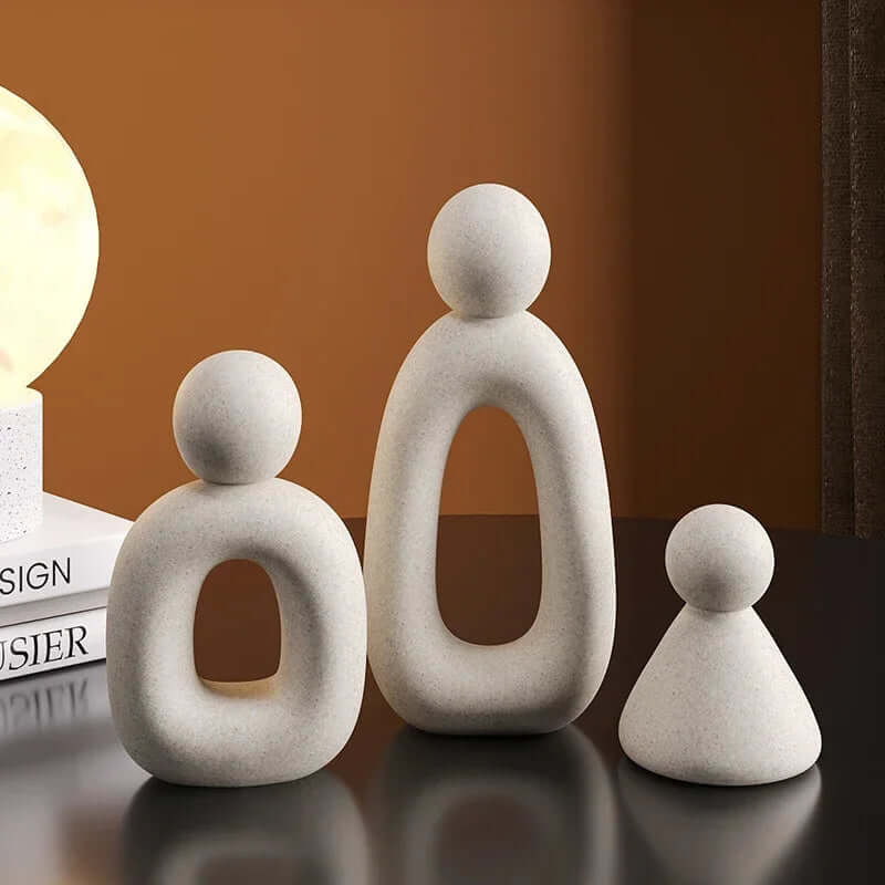 Minimalism Family Statue Modern Style Home Decor