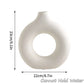 Imitation Ceramic Pure White Donut Vase - Decorative Table Ornament