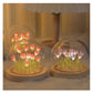 : Artificial Tulip Flower Night Light - Handmade LED Bedside Lamp