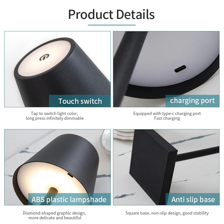 Rechargeable LED Touch Table Lamp