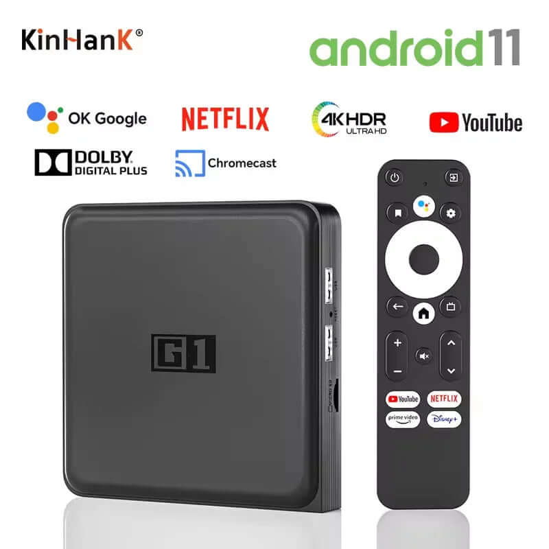 KINHANK G1 Android TV Box - 4K Ultra HD Streaming Media Device