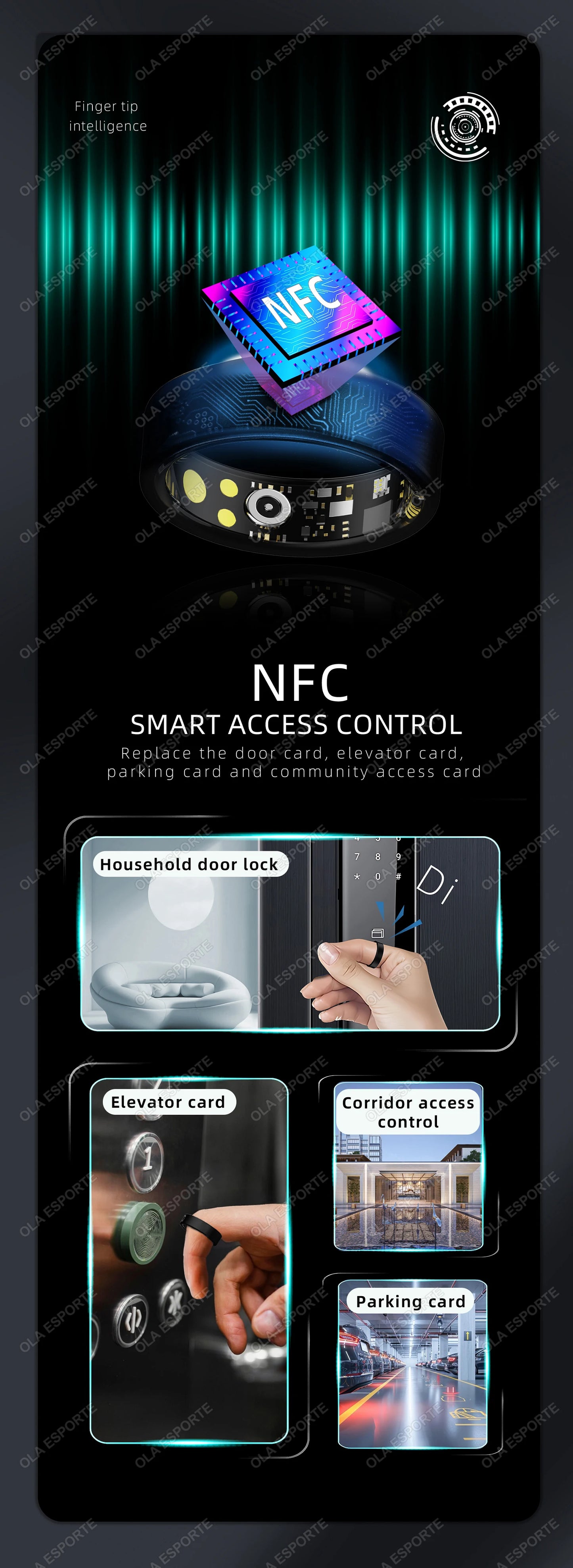 Smart NFC Health Tracking Ring