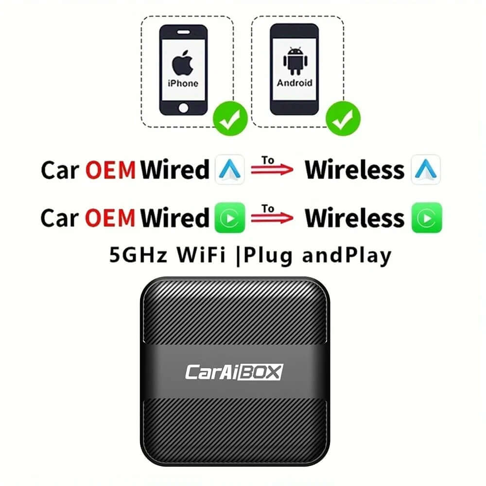 CarAIBOX 2-in-1 Wireless CarPlay Dongle