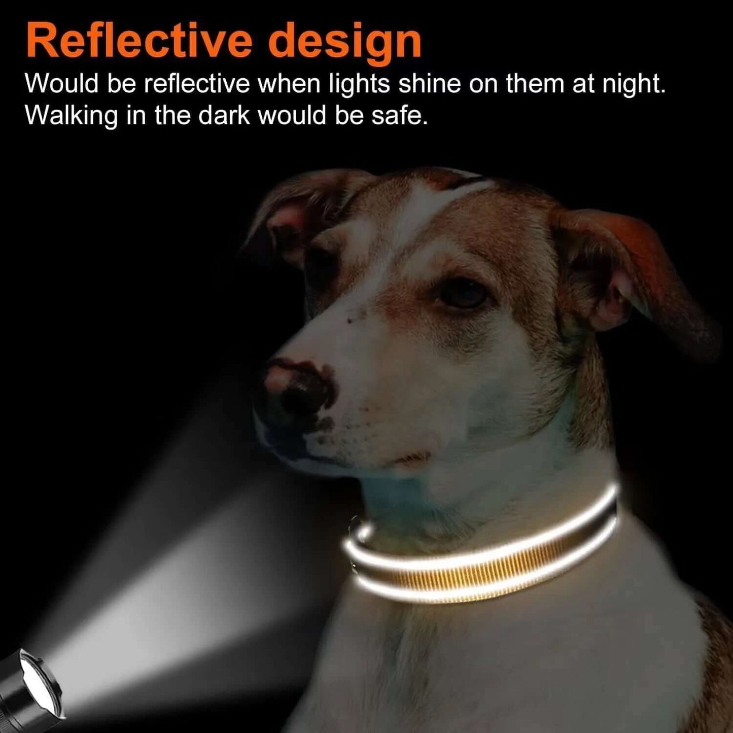 Reflective Soft Neoprene Padded  Dog Collar