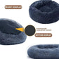 : Fluffy Round Dog & Cat Bed - Super Soft Plush Pet Nest