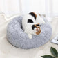 : Fluffy Round Dog & Cat Bed - Super Soft Plush Pet Nest