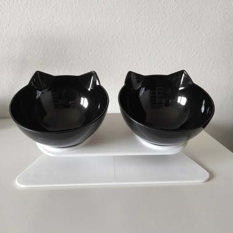 Non-Slip Double Cat & Dog Bowl with Stand