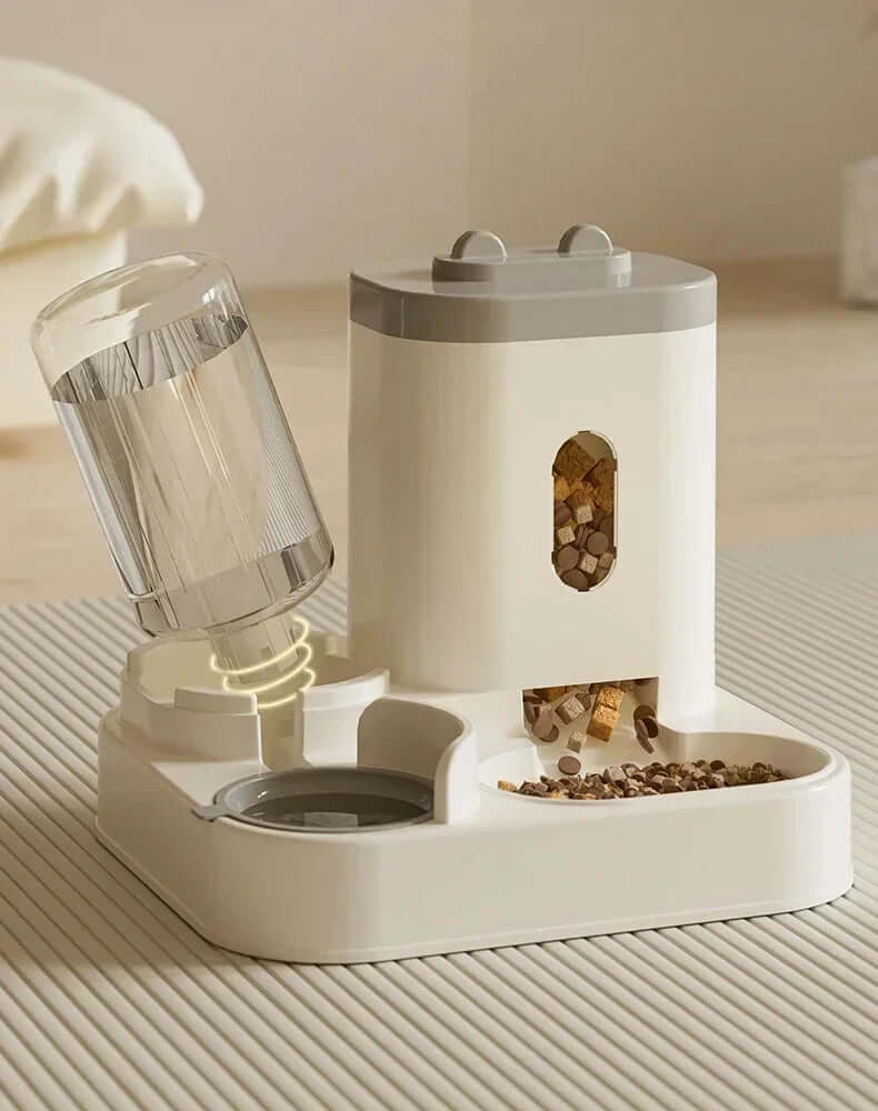 Automatic Feeder & Water Fountain Set with Raised Stand