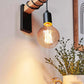 Retro Wood LED Wall Lamp - Industrial Loft Style Lighting Fixture