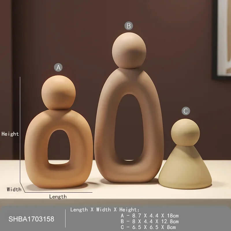 Minimalism Family Statue Modern Style Home Decor