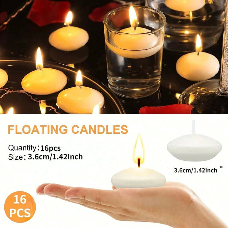 Unscented Floating Disc Candles