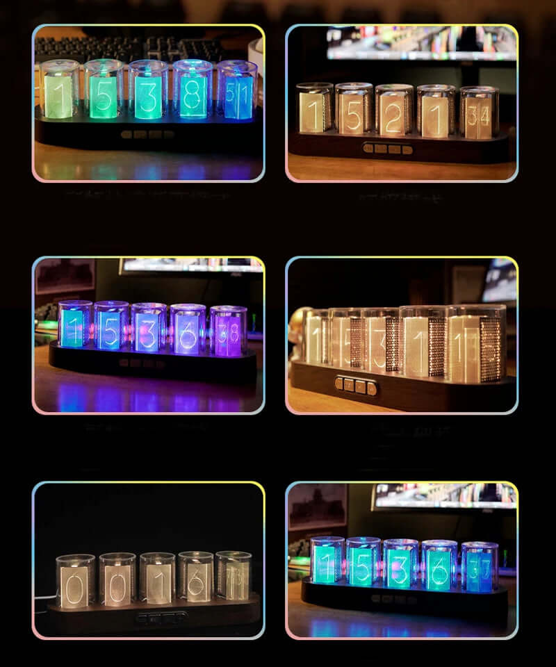 Digital Nixie Tube Clock with RGB LED Effects