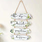 Wooden Inspirational Hanging Festive Decor