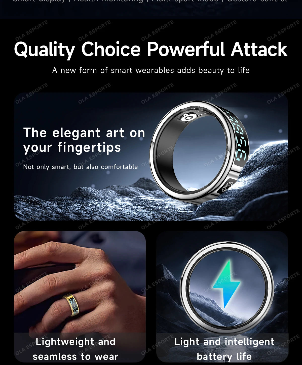 New 5ATM Waterproof Smart Ring