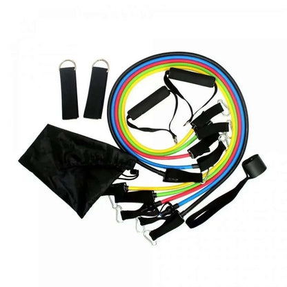 11pcs TPE Resistance Band Set - Complete Fitness & Training Kit