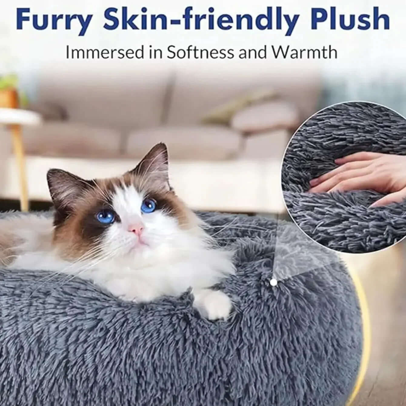 Round pet bed