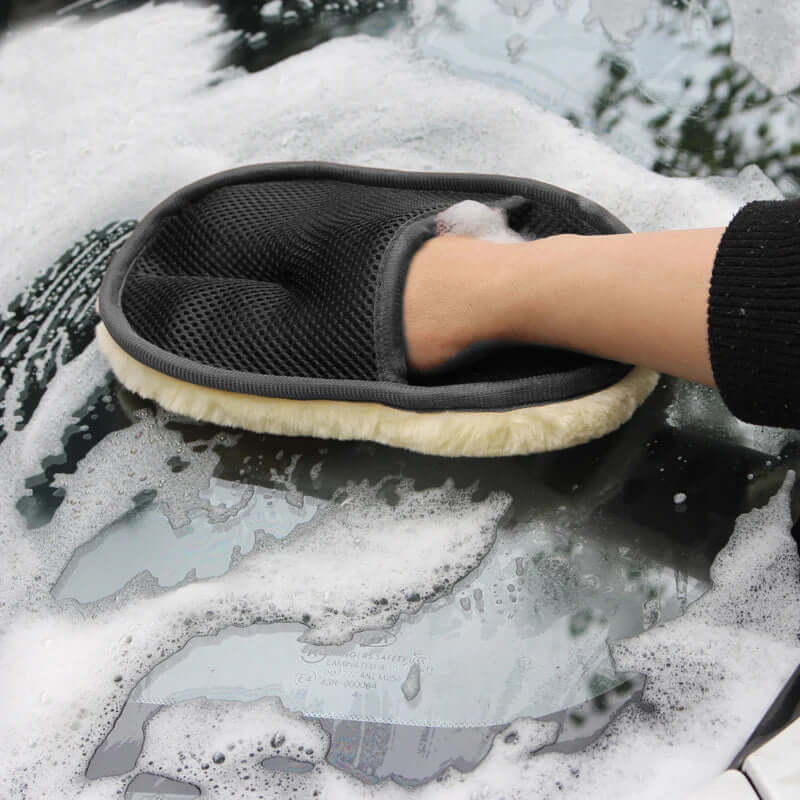 Car Styling Wool Soft Car Washing Gloves